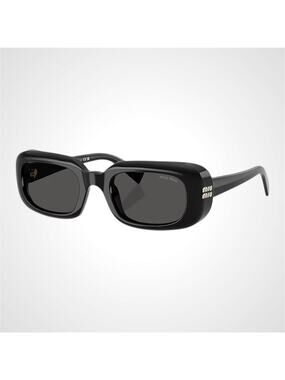 New MIU MIU Sunglasses Black Rectangle Reverie Womens Gray Lens Authentic Slate Gray Lenses Rêverie Sunglasses | Miu Miu - United States main image 3